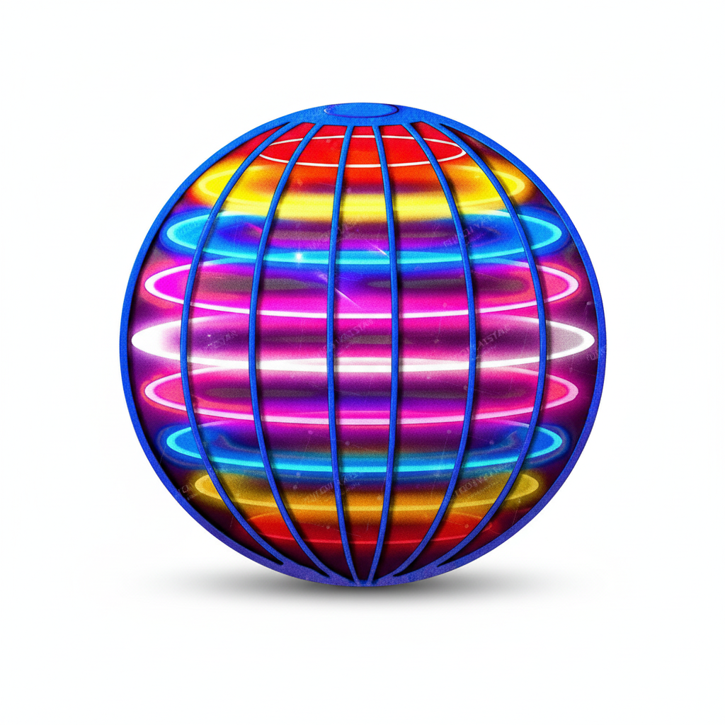 Flying Ball Children's Hand Controlled Color LED Cosmic Globe 360 ° Rotating Suspension Ball Suitable for Indoor and Outdoor Toy