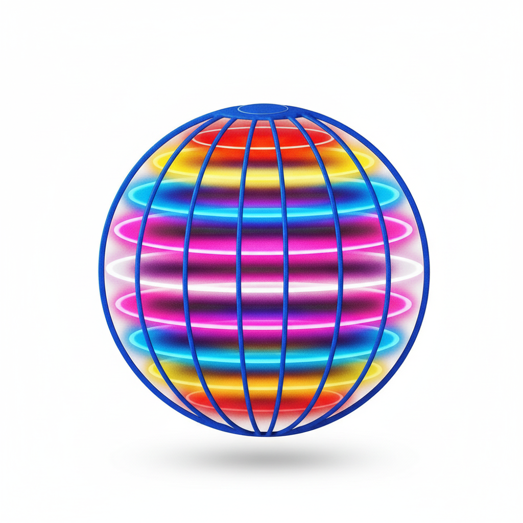 Flying Ball Children's Hand Controlled Color LED Cosmic Globe 360 ° Rotating Suspension Ball Suitable for Indoor and Outdoor Toy
